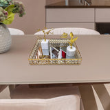 Maxbell Decorative Mirror Trays Creative Storage Trays for Dresser Countertop Vanity L