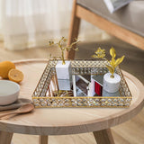 Maxbell Decorative Mirror Trays Creative Storage Trays for Dresser Countertop Vanity L
