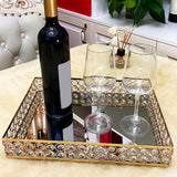 Maxbell Decorative Mirror Trays Creative Storage Trays for Dresser Countertop Vanity L