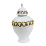 Maxbell Ceramic Ginger Jar with Lid Home Decor Porcelain Ginger Jar Gift Centerpiece 27cmx47cm