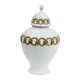 Maxbell Ceramic Ginger Jar with Lid Home Decor Porcelain Ginger Jar Gift Centerpiece 27cmx47cm