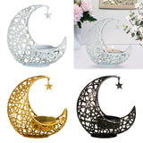 Maxbell Metal Candlestick Eid Mubarak Mantel Party Livingroom Tealight Candle Holder White
