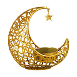 Maxbell Metal Candlestick Eid Mubarak Mantel Party Livingroom Tealight Candle Holder Aureate