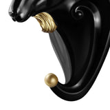 Maxbell Head Coat Hook Modern Ornament Cute Animal Hanger for Office Entryway Garage Black