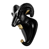 Maxbell Head Coat Hook Modern Ornament Cute Animal Hanger for Office Entryway Garage Black