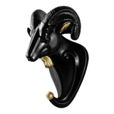 Maxbell Head Coat Hook Modern Ornament Cute Animal Hanger for Office Entryway Garage Black