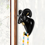 Maxbell Head Coat Hook Modern Ornament Cute Animal Hanger for Office Entryway Garage Black