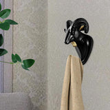 Maxbell Head Coat Hook Modern Ornament Cute Animal Hanger for Office Entryway Garage Black