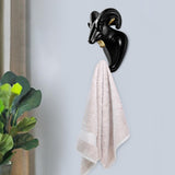 Maxbell Head Coat Hook Modern Ornament Cute Animal Hanger for Office Entryway Garage Black