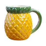 Maxbell Cute Ceramic Coffee Mug Durable Ceramic Mug for Birthday Gift Office Pineapple