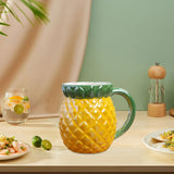 Maxbell Cute Ceramic Coffee Mug Durable Ceramic Mug for Birthday Gift Office Pineapple