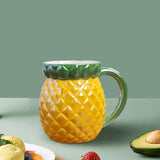 Maxbell Cute Ceramic Coffee Mug Durable Ceramic Mug for Birthday Gift Office Pineapple