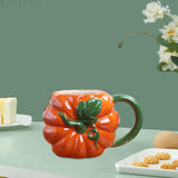 Maxbell Cute Ceramic Coffee Mug Durable Ceramic Mug for Birthday Gift Office Pumpkin