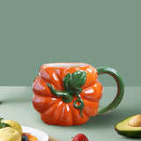 Maxbell Cute Ceramic Coffee Mug Durable Ceramic Mug for Birthday Gift Office Pumpkin