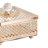 Maxbell Luxury Jewelry Box Women Jewellery Storage Case for Lady Home Decor Bathroom 8cm Height