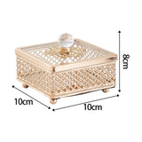 Maxbell Luxury Jewelry Box Women Jewellery Storage Case for Lady Home Decor Bathroom 8cm Height