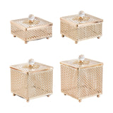 Maxbell Luxury Jewelry Box Women Jewellery Storage Case for Lady Home Decor Bathroom 8cm Height