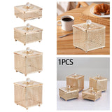 Maxbell Luxury Jewelry Box Women Jewellery Storage Case for Lady Home Decor Bathroom 8cm Height