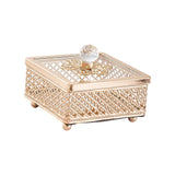 Maxbell Luxury Jewelry Box Women Jewellery Storage Case for Lady Home Decor Bathroom 8cm Height