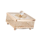 Maxbell Luxury Jewelry Box Women Jewellery Storage Case for Lady Home Decor Bathroom 8cm Height