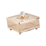 Maxbell Luxury Jewelry Box Women Jewellery Storage Case for Lady Home Decor Bathroom 8cm Height