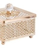 Maxbell Luxury Jewelry Box Women Jewellery Storage Case for Lady Home Decor Bathroom 9cm Height