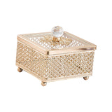 Maxbell Luxury Jewelry Box Women Jewellery Storage Case for Lady Home Decor Bathroom 9cm Height