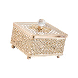 Maxbell Luxury Jewelry Box Women Jewellery Storage Case for Lady Home Decor Bathroom 9cm Height