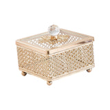 Maxbell Luxury Jewelry Box Women Jewellery Storage Case for Lady Home Decor Bathroom 9cm Height