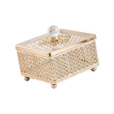 Maxbell Luxury Jewelry Box Women Jewellery Storage Case for Lady Home Decor Bathroom 9cm Height