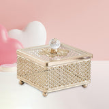 Maxbell Luxury Jewelry Box Women Jewellery Storage Case for Lady Home Decor Bathroom 9cm Height