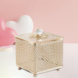 Maxbell Luxury Jewelry Box Women Jewellery Storage Case for Lady Home Decor Bathroom 13cm Height