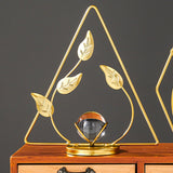 Maxbell Leaves Statue Figurine Home Desk Leaves Decorative Decoration Leaf Sculpture 7x7x19cm