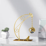 Maxbell Leaves Statue Figurine Home Desk Leaves Decorative Decoration Leaf Sculpture 12x6x18cm Moon