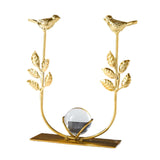 Maxbell Leaves Statue Figurine Home Desk Leaves Decorative Decoration Leaf Sculpture 12x6x18cm Bird