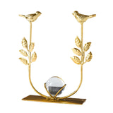 Maxbell Leaves Statue Figurine Home Desk Leaves Decorative Decoration Leaf Sculpture 12x6x18cm Bird