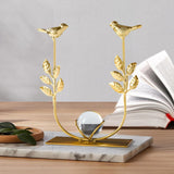 Maxbell Leaves Statue Figurine Home Desk Leaves Decorative Decoration Leaf Sculpture 12x6x18cm Bird