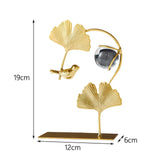 Maxbell Leaves Statue Figurine Home Desk Leaves Decorative Decoration Leaf Sculpture 12x6x19cm
