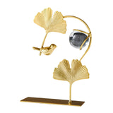 Maxbell Leaves Statue Figurine Home Desk Leaves Decorative Decoration Leaf Sculpture 12x6x19cm