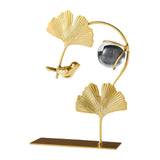 Maxbell Leaves Statue Figurine Home Desk Leaves Decorative Decoration Leaf Sculpture 12x6x19cm