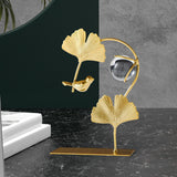 Maxbell Leaves Statue Figurine Home Desk Leaves Decorative Decoration Leaf Sculpture 12x6x19cm
