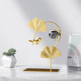Maxbell Leaves Statue Figurine Home Desk Leaves Decorative Decoration Leaf Sculpture 12x6x19cm