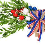 Maxbell Independence Day Swag Tulips Flower Swags Decorating for Stairs Outdoor Wall