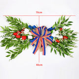 Maxbell Independence Day Swag Tulips Flower Swags Decorating for Stairs Outdoor Wall