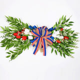 Maxbell Independence Day Swag Tulips Flower Swags Decorating for Stairs Outdoor Wall