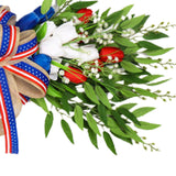 Maxbell Independence Day Swag Tulips Flower Swags Decorating for Stairs Outdoor Wall
