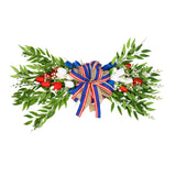 Maxbell Independence Day Swag Tulips Flower Swags Decorating for Stairs Outdoor Wall