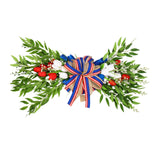 Maxbell Independence Day Swag Tulips Flower Swags Decorating for Stairs Outdoor Wall