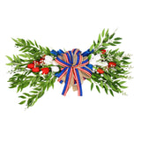 Maxbell Independence Day Swag Tulips Flower Swags Decorating for Stairs Outdoor Wall