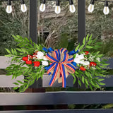 Maxbell Independence Day Swag Tulips Flower Swags Decorating for Stairs Outdoor Wall